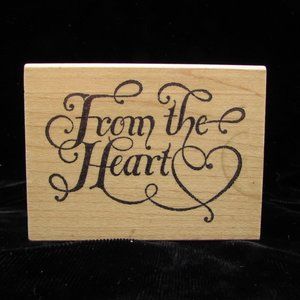 From The Heart Fancy Script Azadi Earles Stamp